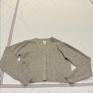Joie Taupe Knit Cardigan Sweater Size M
